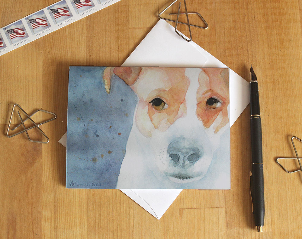 Cute Jack Russell note cards
#cards #greetingcards #doglovers #jackrussell #terrier #artcards #watercolorart #mail #letters #sendacard #SycamoreWoodStudio #EtsySeller #shopsmall #SMILEtt23 #supportsmallbusiness #pensive #pup 

sycamorewoodstudio.etsy.com/listing/475776…