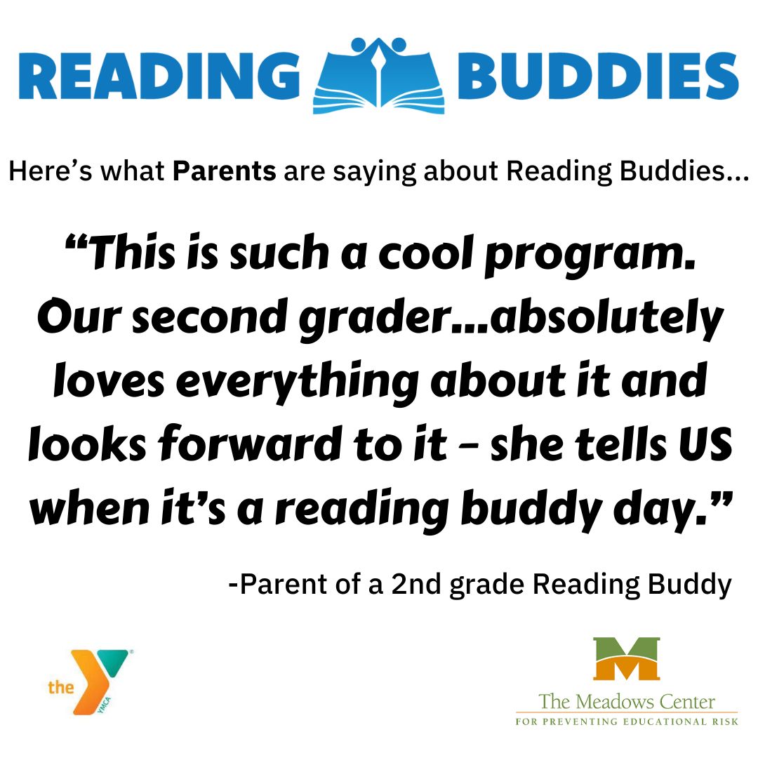 The Meadows Center for Preventing Educational Risk (@mcper_edu) on Twitter photo The YMCA Reading Buddies program, led by <a href="/SwansonPhD/">Elizabeth Swanson</a>, has been enjoyed by many students across Texas and Tennessee this year, as well as their parents! Learn more about this project: tinyurl.com/3eh4ywrp The YMCA Reading Buddies program, led by <a href="/SwansonPhD/">Elizabeth Swanson</a>, has been enjoyed by many students across Texas and Tennessee this year, as well as their parents! Learn more about this project: tinyurl.com/3eh4ywrp