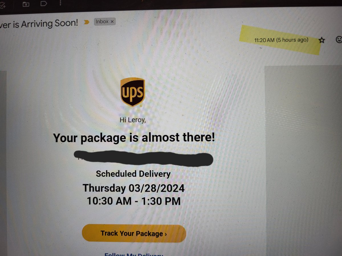 chipstacy's tweet image. #UPSSucks 5hrs ago at 11:20am I get this in my email. And still waiting at 4:40p while I watch the truck drive circles in my area on the 'follow on a live map' option!! Terrible. How hard is it to get logistics right in this day and age? @UPS