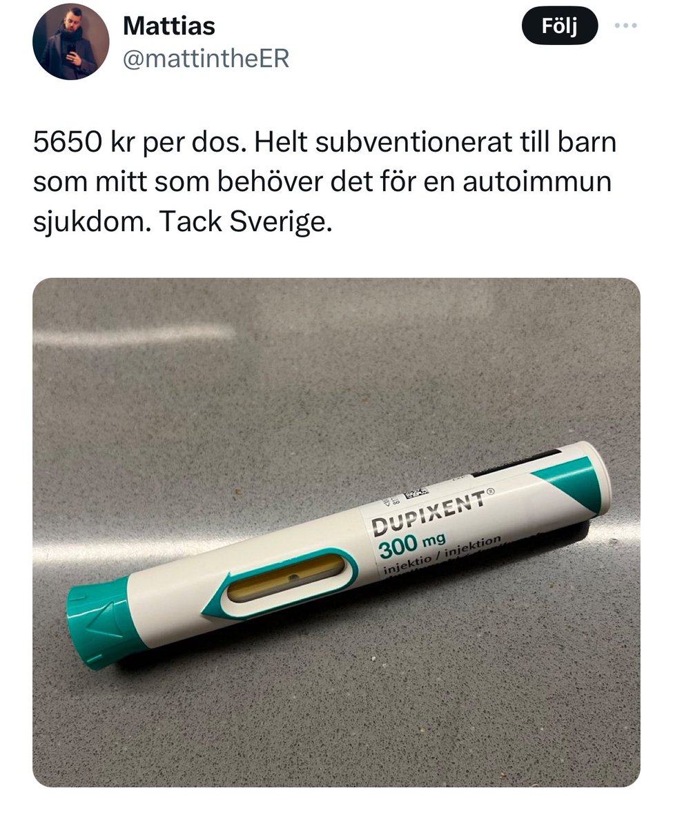 Jag blir så glad över att mina skattepengar går till det här. Självklart ska dyra mediciner subventioneras. Det ska Socialdemokraterna ha cred för.