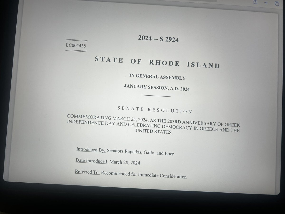 Sandra Cano (@sandriscano) on Twitter photo Today at <a href="/RISenate/">Rhode Island Senate</a> we are celebrating the 203rd anniversary of Greek Independence Day & Celebrating Democracy in Greece! <a href="/LouRaptakis/">Lou Raptakis</a> Congratulations to the Greek American Community and thank you for your contributions to our state and country! π¬π· ππΌ Today at <a href="/RISenate/">Rhode Island Senate</a> we are celebrating the 203rd anniversary of Greek Independence Day & Celebrating Democracy in Greece! <a href="/LouRaptakis/">Lou Raptakis</a> Congratulations to the Greek American Community and thank you for your contributions to our state and country! π¬π· ππΌ