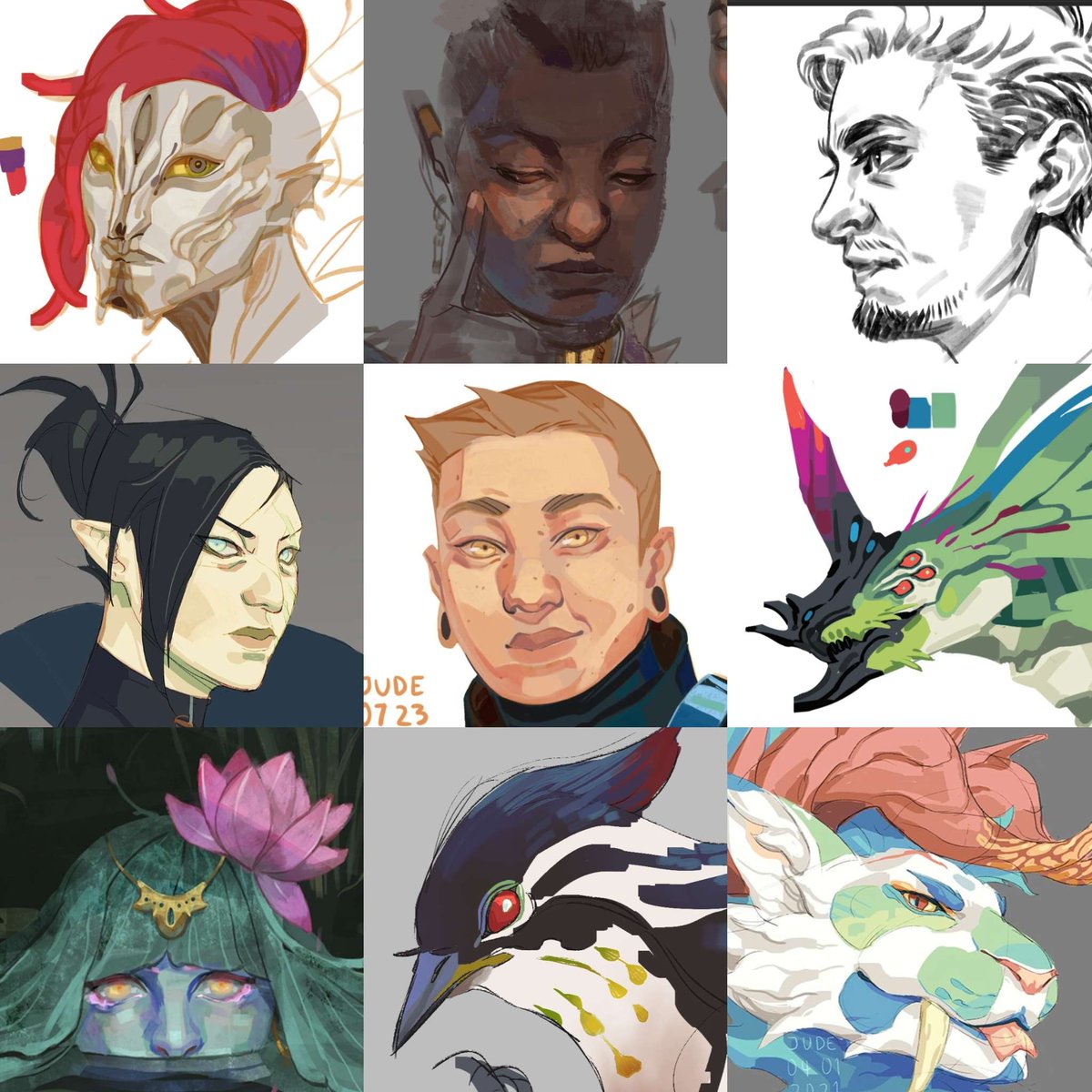 Face train! Tried to choose a variety, though i don't have much that's super recent. not going to tag anybody, i'm way too anxious for that, but continue if you'd like!