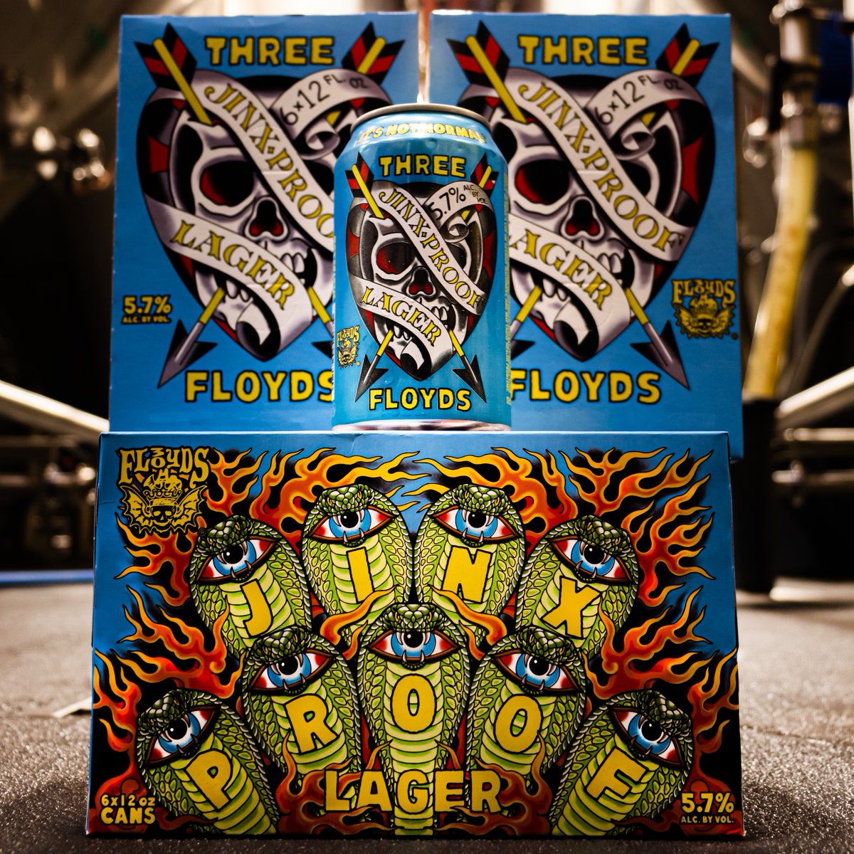 Welcome to the dawn of peak JinxProof season. To celebrate, we wanted to make sure you didn't miss any of its killer artwork by Eric Doyle. 🐍 Find JinxProof near you at 3floyds.com/finder
