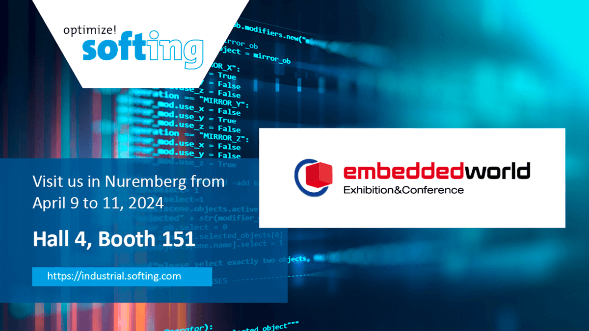 OPC UA Solutions iebmedia.com/technology/opc… Full-range OPC UA solutions from the sensor to the cloud, showcased by Softing Industrial at embedded world 2024. #opcua #softing