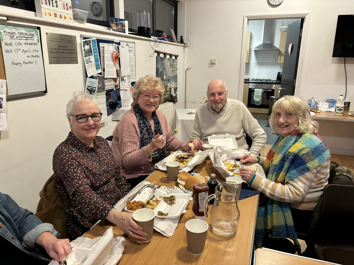 Evening Prayer with stripping of the altar followed by Last Supper fish and chip communion #MaundyThursday