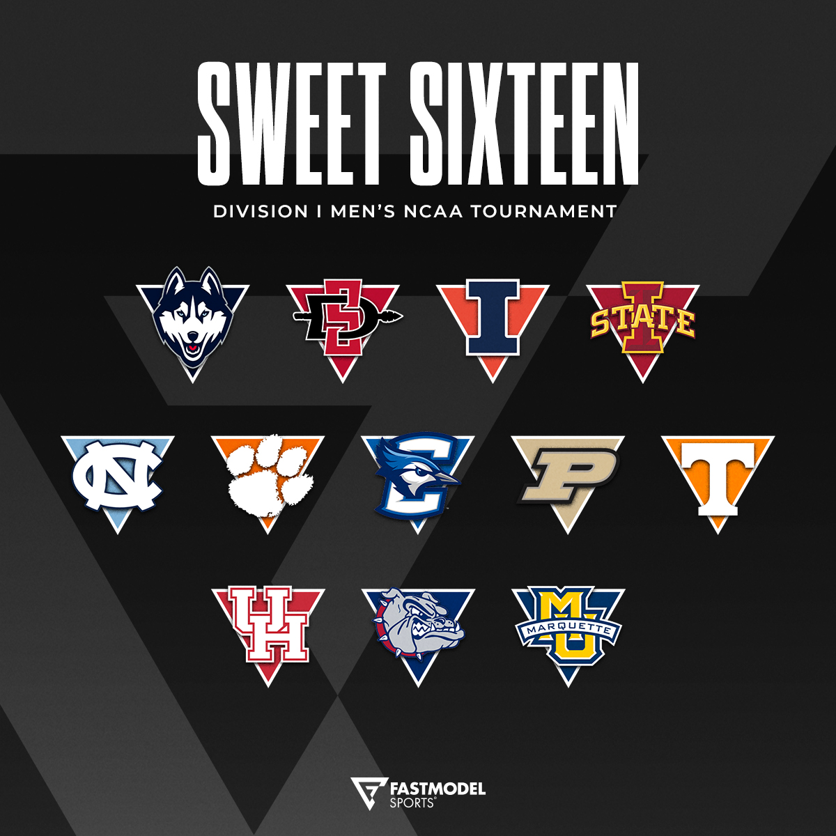 FMS_Software's tweet image. It&apos;s nearly time to tip off!

We&apos;re excited for these @MarchMadnessMBB teams in the Sweet 16 utilizing @FastModel to elevate their on-court preparation.   

Congratulations to all advancing teams; this moment couldn&apos;t be sweeter!