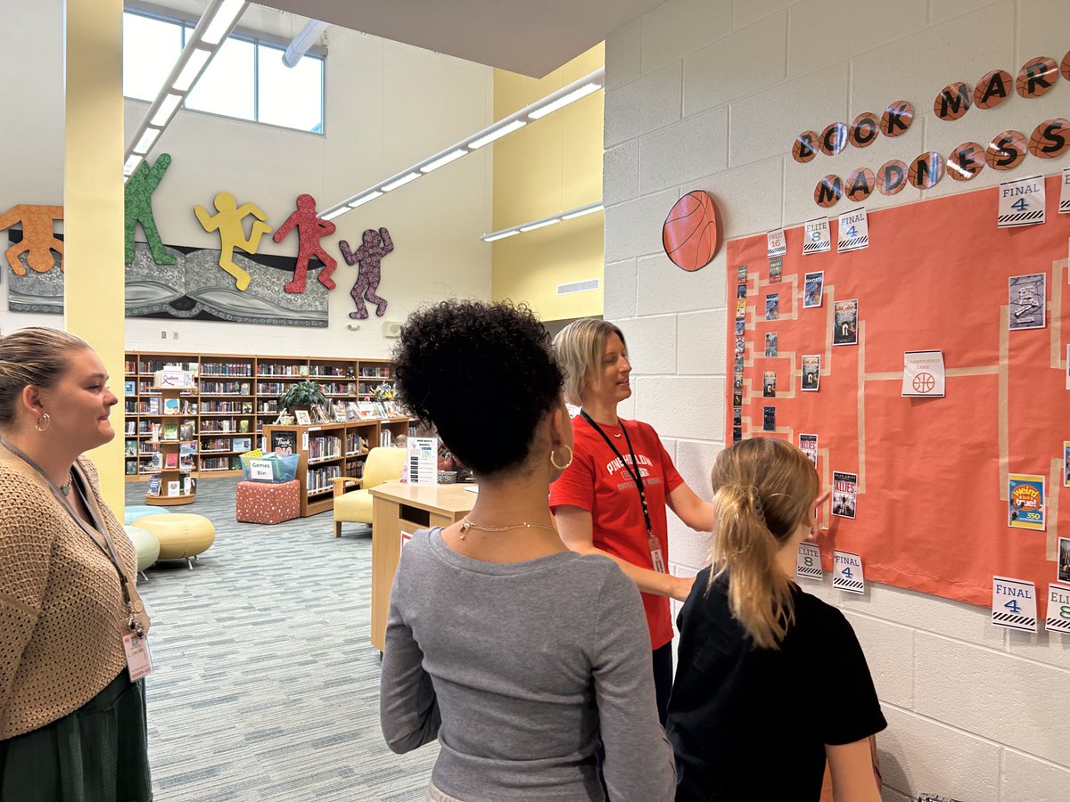 Day 174: March Book Madness has moved into April. Students engaged in the school's most popular books... (voted upon by the students.) #HollowHappenings ✈️