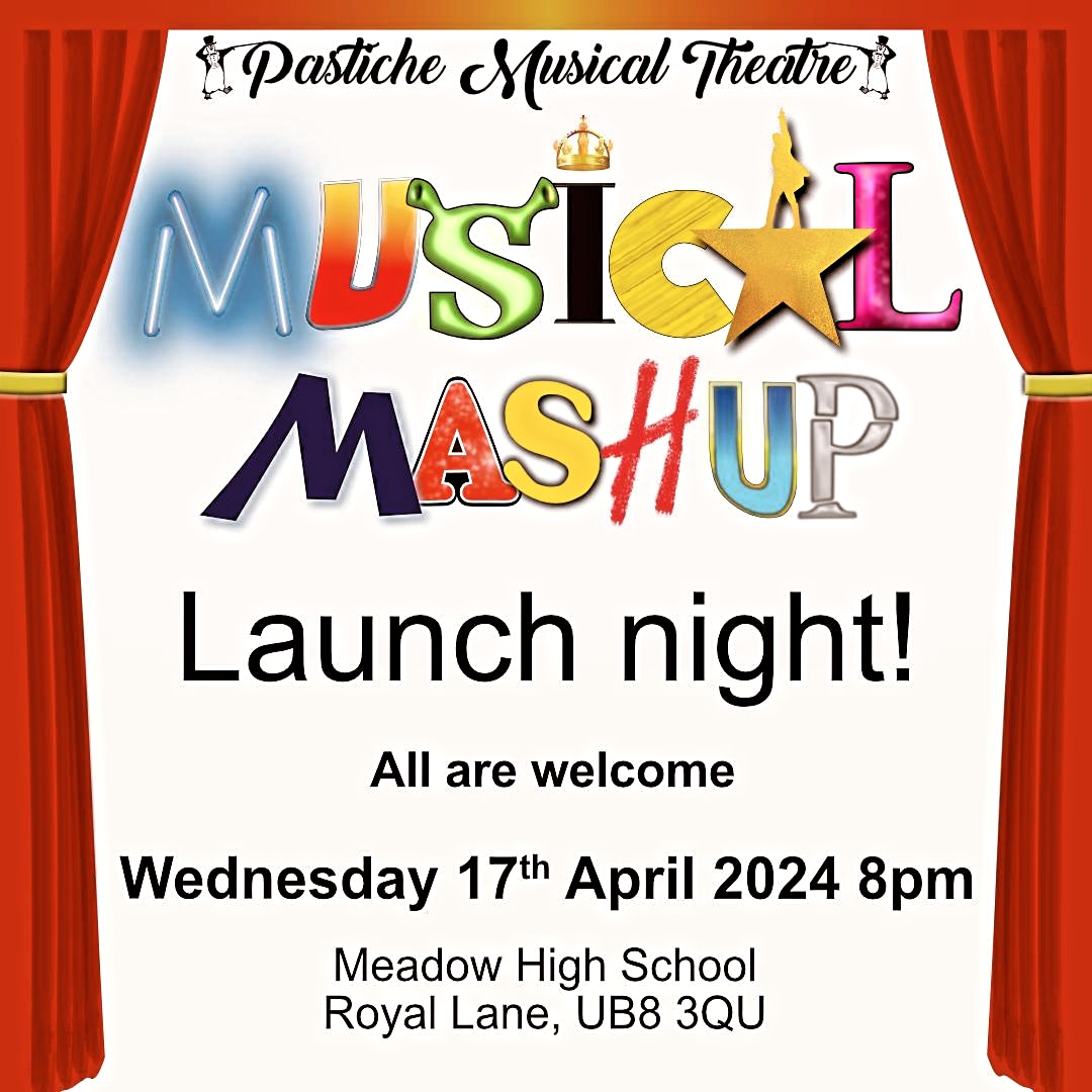Exciting News! 🎶 Our next show, Musical Mashup, is to hit the stage from 10th - 12th October! Mark your calendars and join us for our launch night on April 17th. 💫  Contact us for info or drop by on the night. See you there! 🎉
#MusicalMashup #LaunchNight #Ickenham  #Hillingdon