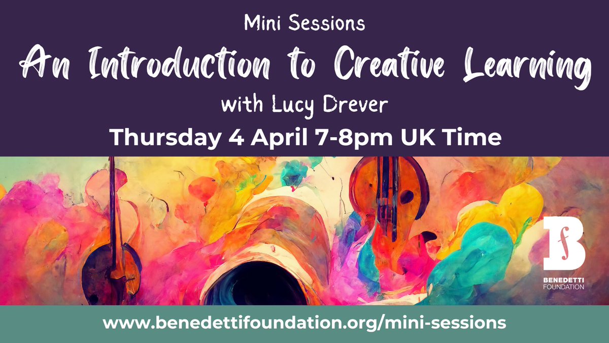 Creative Learning: What is it, why is it important & who is it important for? Join us on Thu 4 Apr, 7-8pm UK as Workshop Leader & Presenter, @lucy_drever, leads us in an online session exploring the Creative Learning sector; the what, the how & the why: 👉bit.ly/49igSst