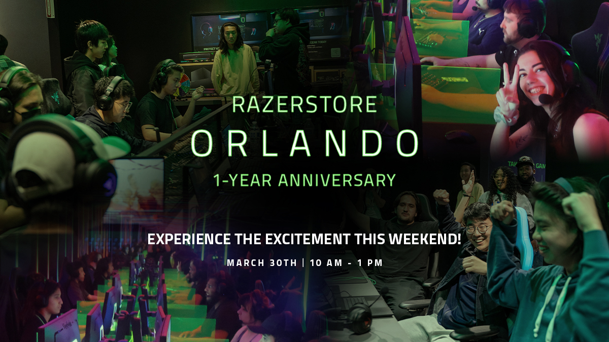 Brace yourself. Just two more days! Join us this weekend at RazerStore Orlando as we celebrate our 1-year anniversary! With exciting competitions and a whole host of prizes and swag to score, what are you waiting for? Link to RSVP: rzr.to/RZRORL