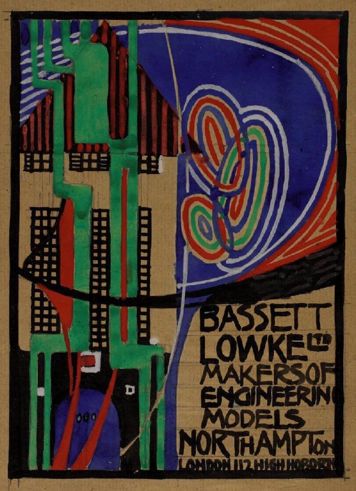 Design for an advertising label for Bassett-Lowke Ltd. Charles Rennie Mackintosh. c.1920.
Image: Hunterian
