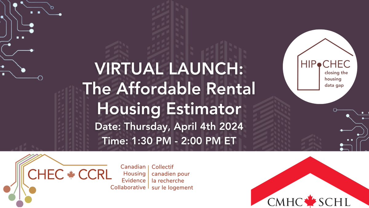 Join us on April 4th 1:30 PM - 2:00 PM ET to understand how our tool can provide crucial insights in helping municipalities and developers understand #housing need. Renters benefit too in learning where they can afford to live in Canada. Register: mcmaster.zoom.us/meeting/regist…