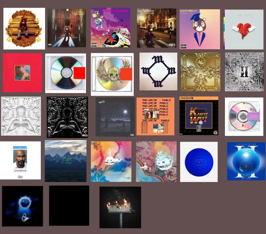 Name a better discography than Kanye 👀 Curious to see yall answers 😈