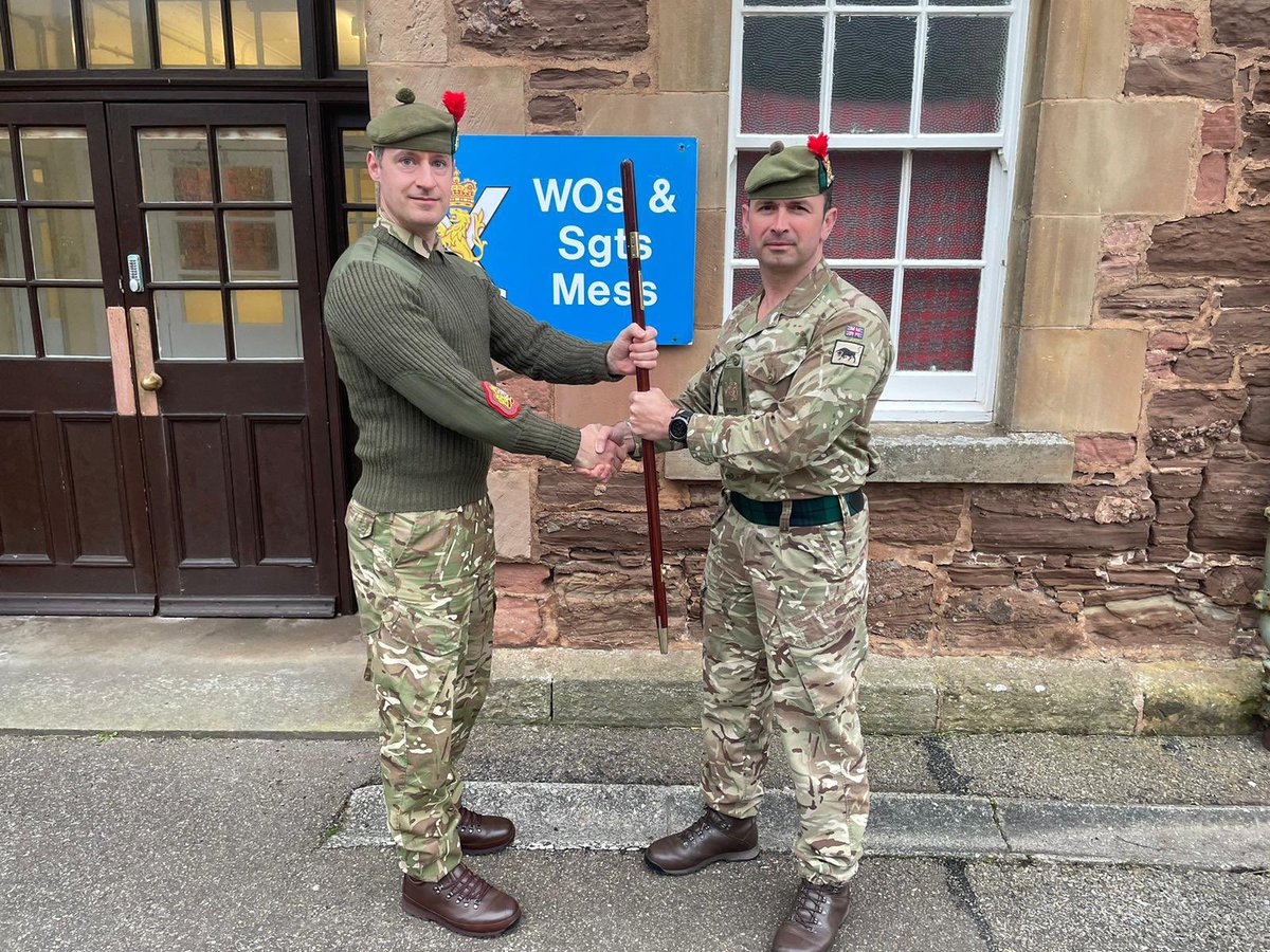 Principle 2: People are our priority. End of an era. Today we said farewell to WO1 (RSM) Ferrier and good luck to WO1 (RSM) Robb. Auld Lang Syne. @11SFABde @ArmyinScotland @5thSFAB @AlanFerrier4195 @The_SCOTS