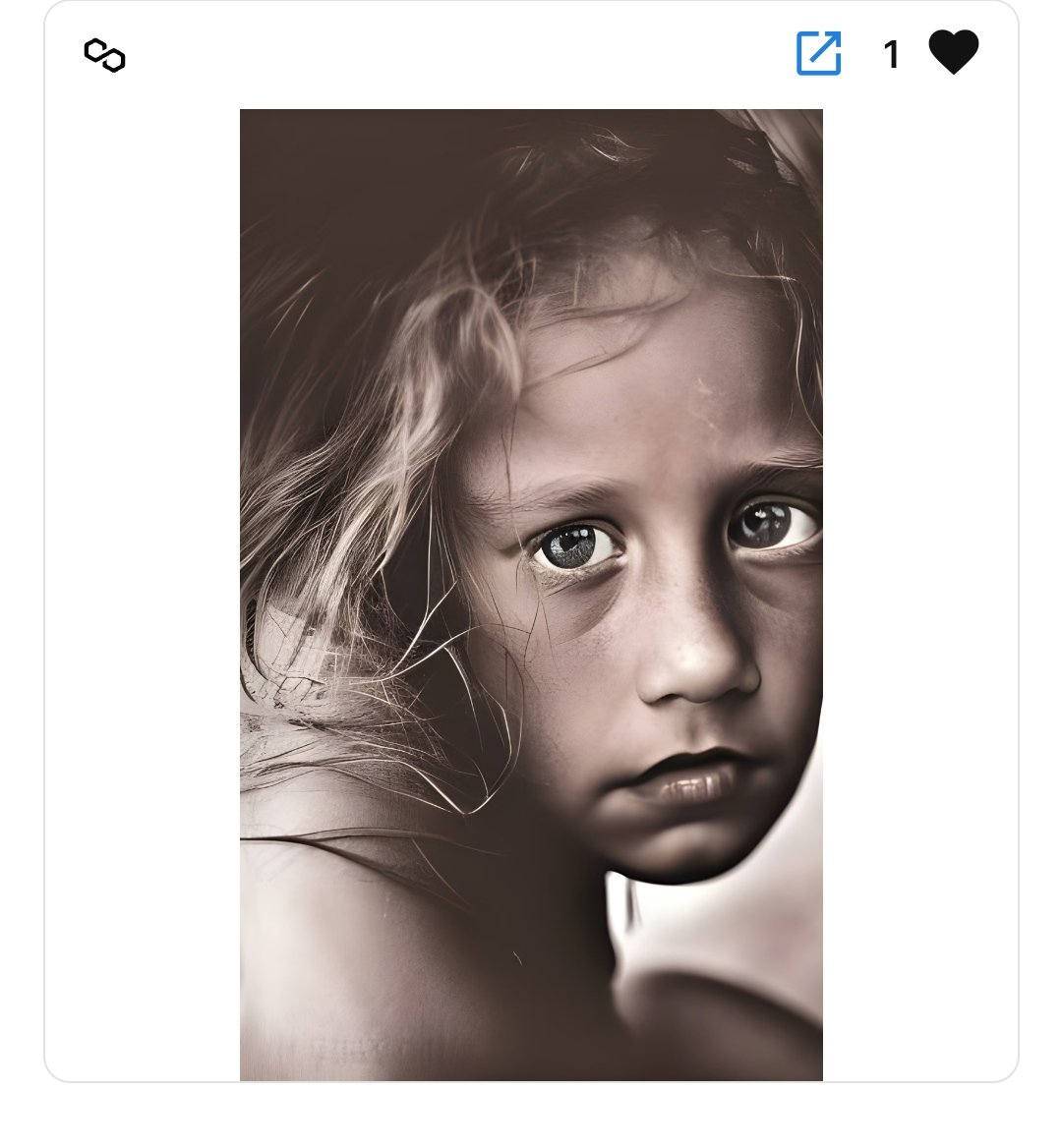 A poor girl in the slums, an innocent look full of hope and strength #NFT #Crypto #NFTs #Bitcoin #CryptoNews #verydarkman #cocainefish #RRvDC #GodzillaxKongTheNewEmpire #TrumpBible @NFTGalIery @SavetheChildren opensea.io/assets/matic/0…