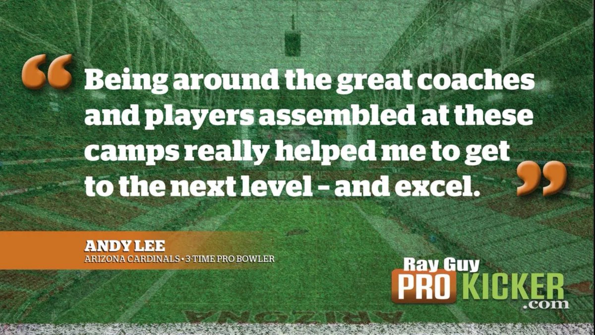 Pro Football Punter Andy Lee recommends Ray Guy Kicking Punting Camps