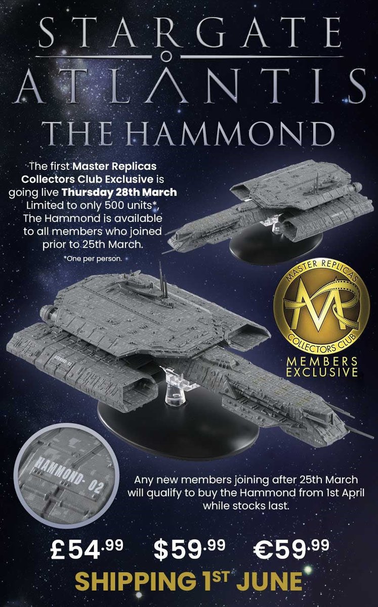 The Hammond: Collector Club Exclusive Dropping in 2 mins... masterreplicas.com/collections/me…