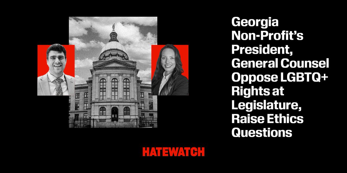 NEW: Two anti-LGBTQ policy groups that frequently attempt to influence Georgia officials appear to be bolstered by the help of two people not registered as lobbyists, #Hatewatch learned – raising ethics questions. 🔗: splcenter.org/hatewatch/2024… #RefuseHate