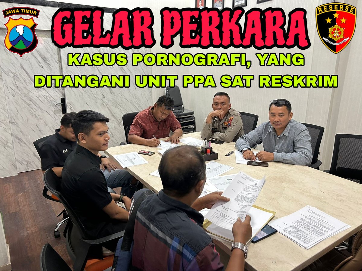 Pelaksanaan Gelar Perkara terkait Kasus dugaan Pornografi, dipimpin Kanit IV PPA Sat Reskrim Polres Tulungagung IPDA Fatahillah Aslam, S. Tr.K dihadiri peserta eksternal dari Siwas, Sikum dan Si Propam Polres Tulungagung. Kamis (28/3/24). #gelarperkarareskrim #gelartulungagung