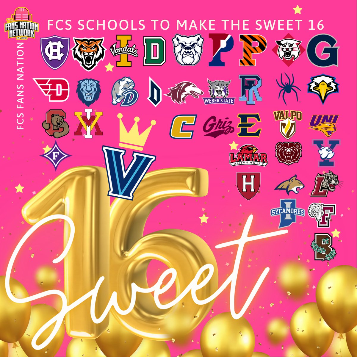 FCS Schools that have made the #Sweet16 in #MarchMadness,