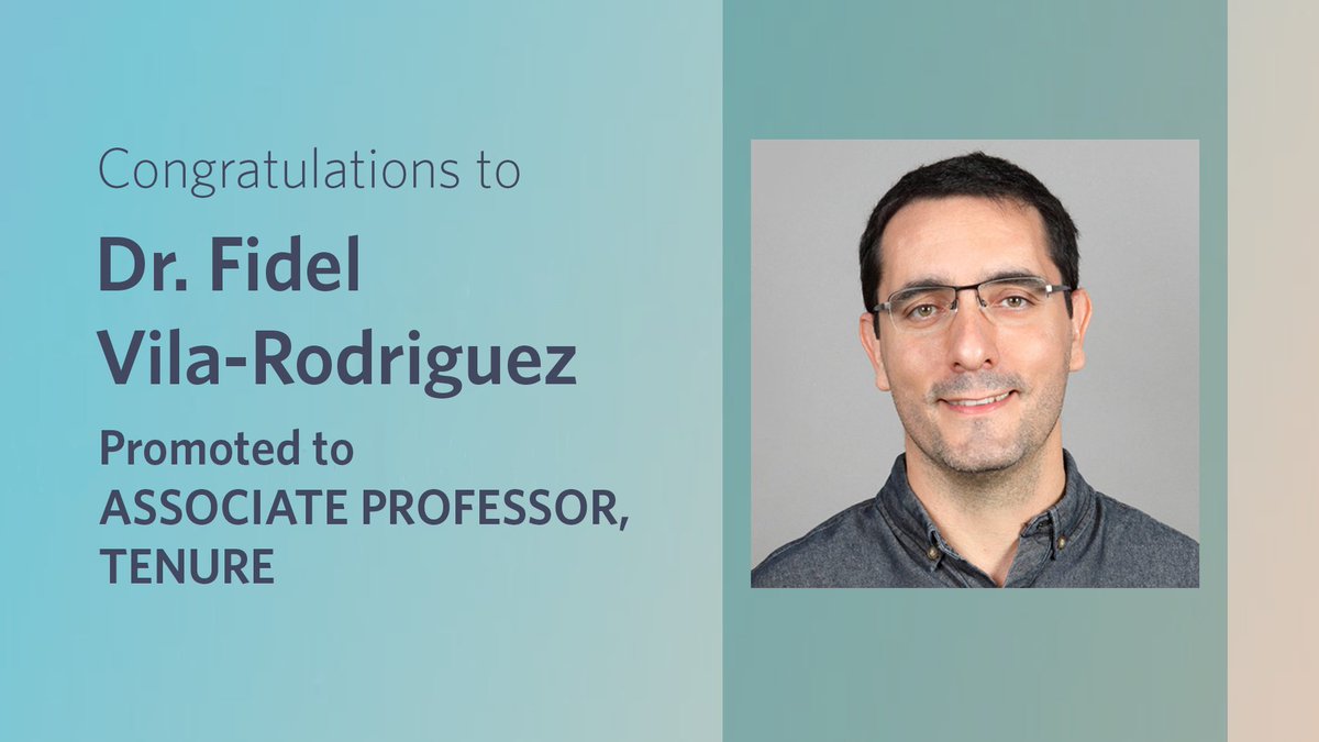 Congratulations to Dr. Fidel Vila-Rodriguez @NinetLab on his promotion to Associate Professor w/ tenure in @UBC_Psychiatry! Read more about Dr. Vila-Rodriguez & his important research in non-invasive neurostimulation therapies for severe mental illness: bit.ly/3IZc9kS