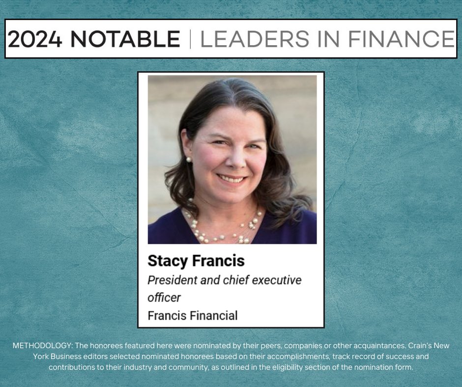 We are thrilled to announce that Stacy has once again been named by @CrainsNewYork as a 2024 Notable Leader in Finance! Congratulations Stacy! Read More Here: crainsnewyork.com/notables/meet-…