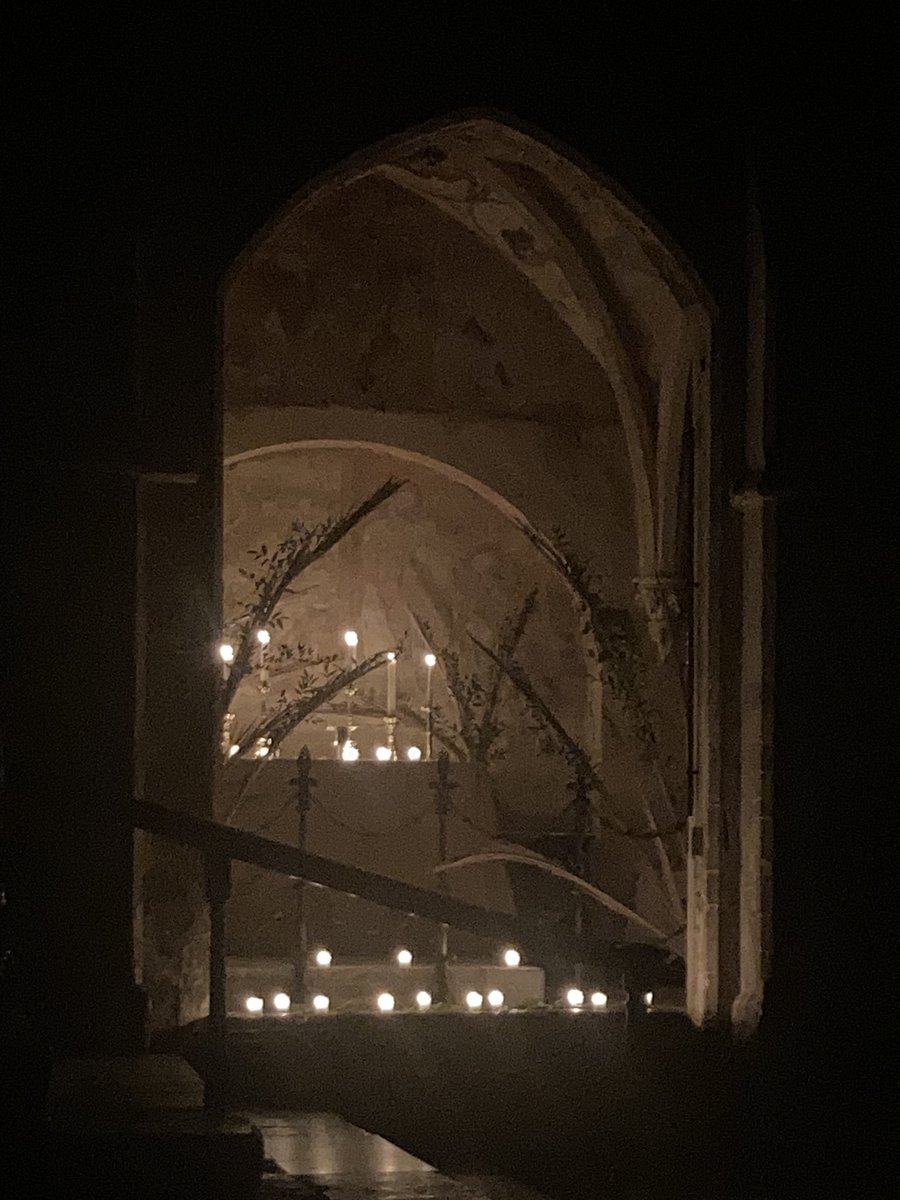 Canon @GaryPhilbrick7. Cathedral in silence, candles in the Holy Sepulchre Chapel. After a full day of worship, we are gathered for the Watch. We walk more steps tomorrow. @Churchofengland @WinCathedral @CofEWinchester @ChurchTimes @CatherineOgle @PMounstephen @DavidGWilliams