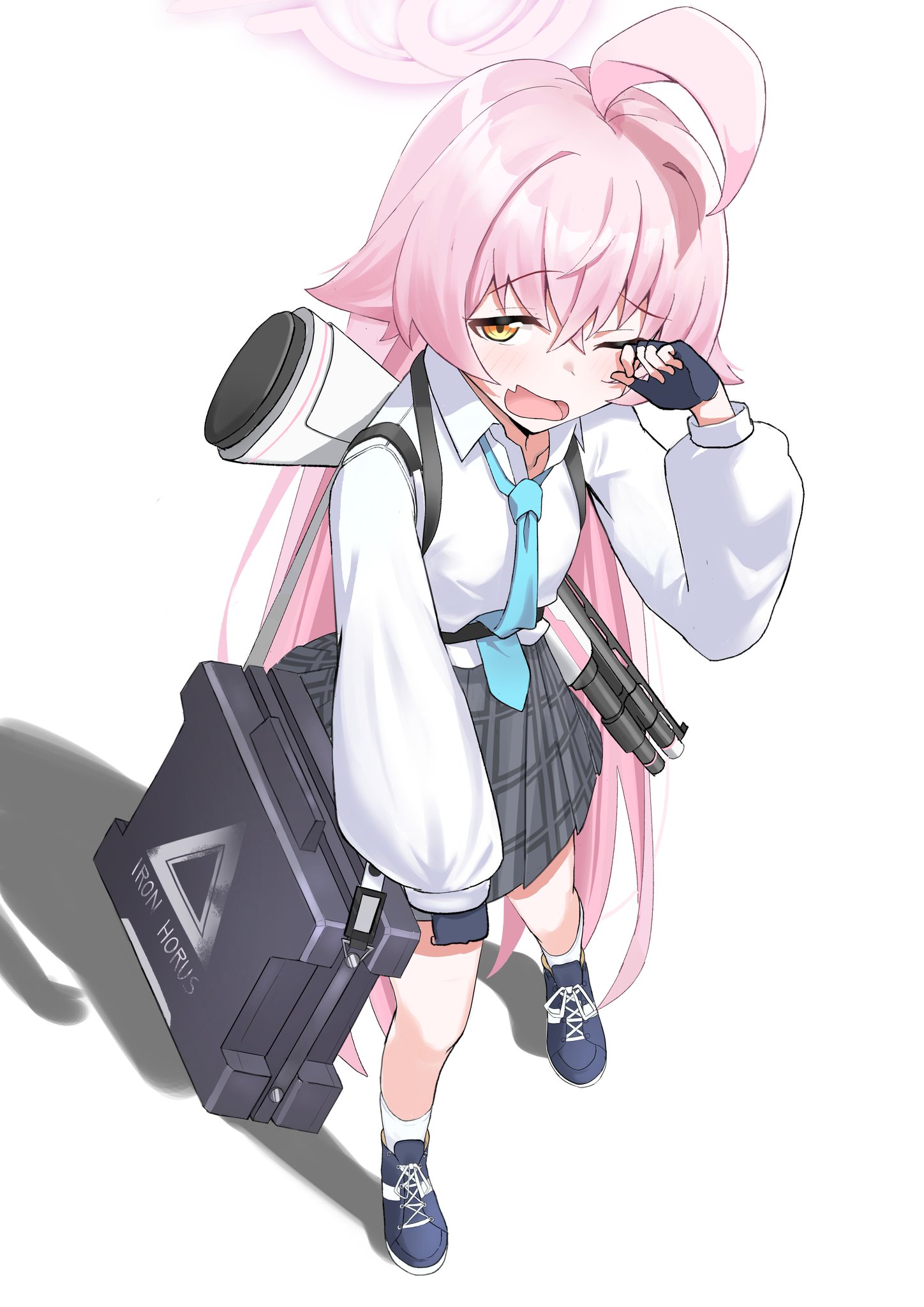 ブルアカ　ブルーアーカイブ　小鳥遊ホシノ　アナログ　イラスト　キャンバス　手描き ブルアカブルーアーカイブ小鳥遊ホシノアナログイラスト