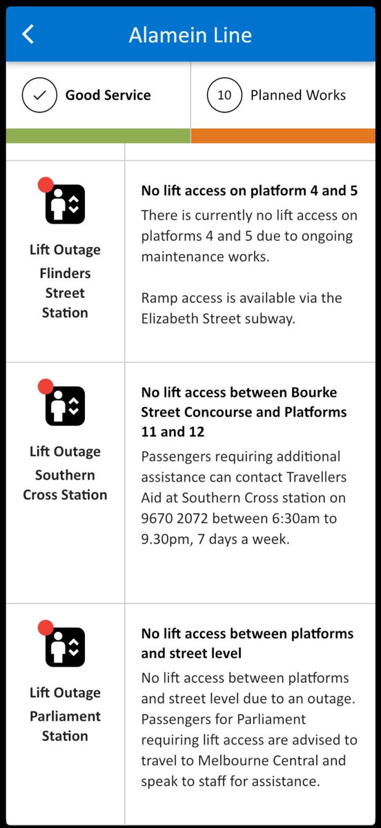 🛗❌Lifts at most Melbourne CBD stations are out of service at the moment☹️ This has been an ongoing problem at Southern Cross for about a month now😠