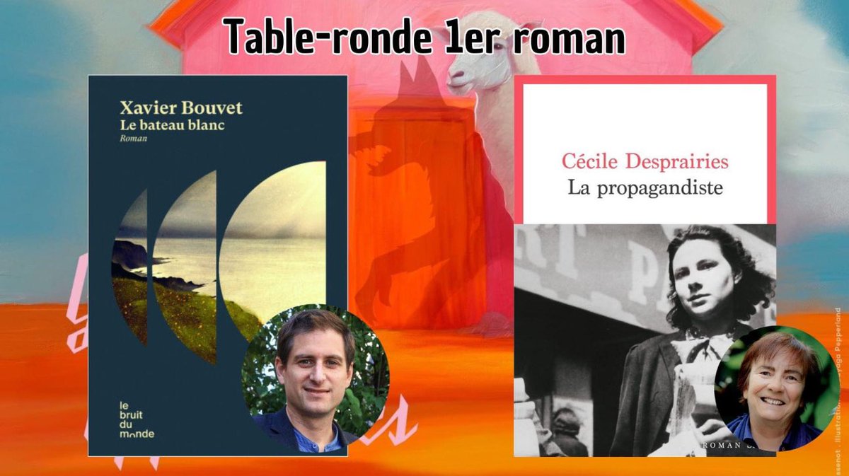 Table-ronde 1er roman : quand l'intime rencontre l'Histoire Dimanche 21 avril à 11h30, place de la République au @lelivreametz En présence de @X_Bouvet (Le bateau blanc, @BruitMonde, 2024) et de Cécile Desprairies (La propagandiste, @EditionsduSeuil, 2023 #1erRoman #rencontre