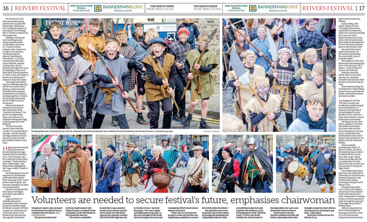 𝗗𝗼𝗻'𝘁 𝗺𝗶𝘀𝘀 our special coverage of last weekend's @HAWICKREIVERS Festival. ⚔️🛡 Only in this week's paper. #weknowHawick #PeoplesPaper #Hawick #ScottishBorders #ReiversFestival