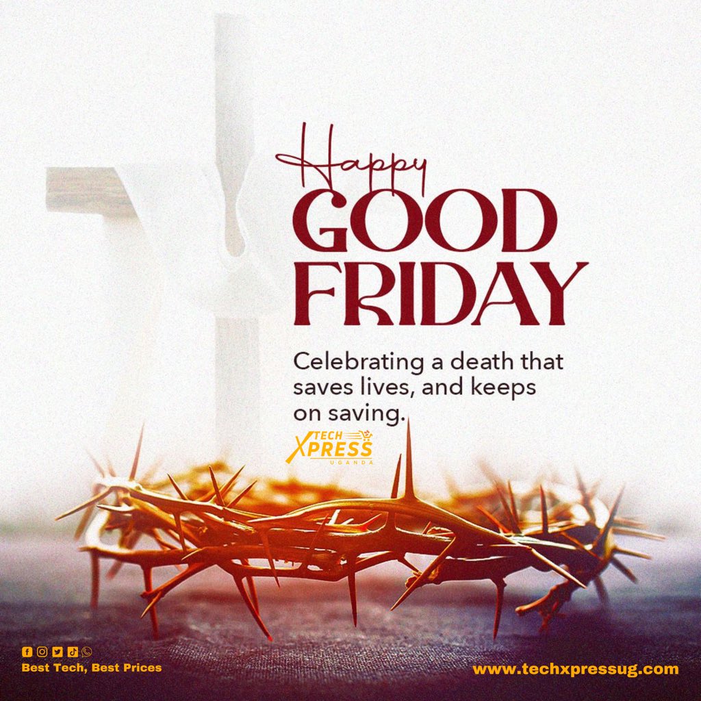 techxpress_ug's tweet photo. Happy GOOD FRIDAY 👑
https://t.co/0HTODcij3z
Contact us on WhatsApp +256 755 820602
#techxpressuganda #uganda #coolkids #visituganda #ugandan #ug #uganda🇺🇬 #kampalauganda #kampala #kampalacity #kampalalifestyle #kampalafashion #entebbe #jinja #naguru #256 https://t.co/dAapC1lqHd