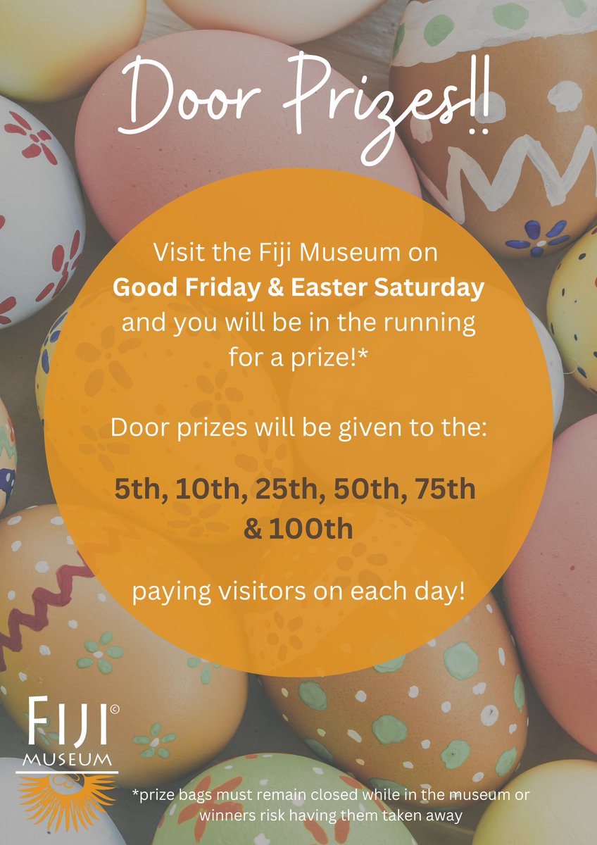 On Good Friday and Easter Saturday, if you are the 5th, 10th, 25th, 50th, 75th or 100th paying visitor on each day, you will be automatically handed a prize - how good is that? Our friends at CJ Patel have generously sponsored the prizes for this Easter weekend.