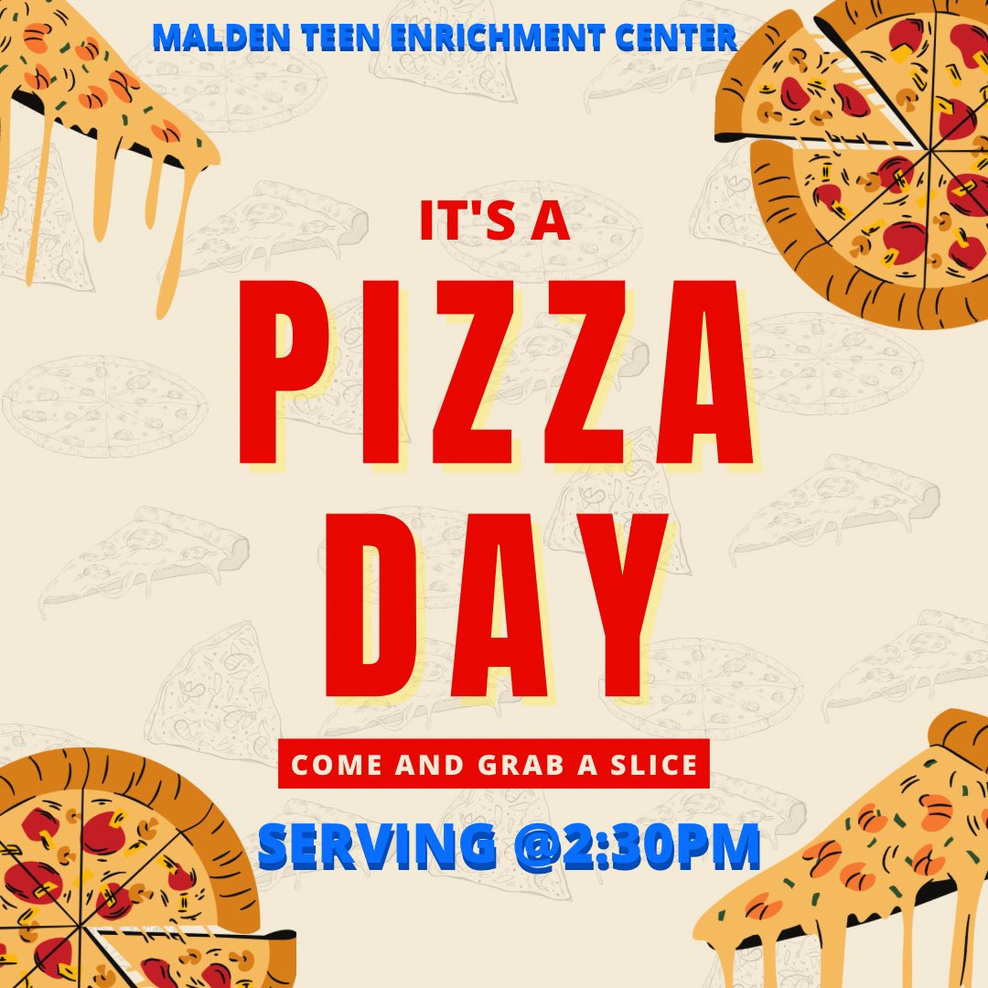 Good Friday and Easter Sunday coming up!
.
Tomorrow we’ll be serving pizza so come on by and grab some food before the weekend 
.
Weekly wrap up coming up tomorrow so stay tuned
.
#gomalden #maldenma #maldenteenenrichmentcenter #youthengagement #youthenrichment #youthdevelopment