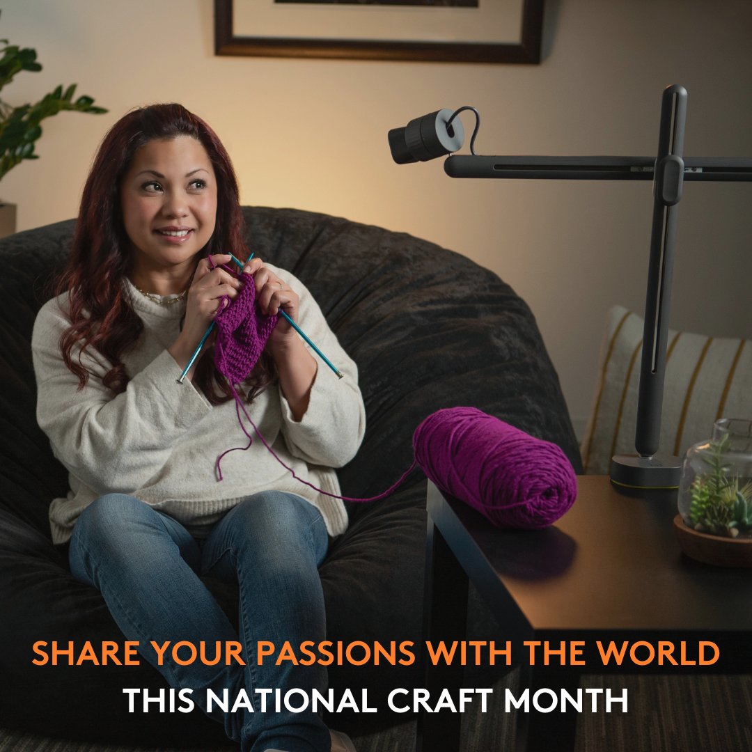 Let your creativity soar this National Craft Month with the Logitech Reach! 🚀 🤩 Seamlessly switch between tabletop and presenter modes to showcase your projects in stunning detail. 🫶 Inspire fellow crafters with crystal-clear visuals and pure immersion. #NationalCraftMonth