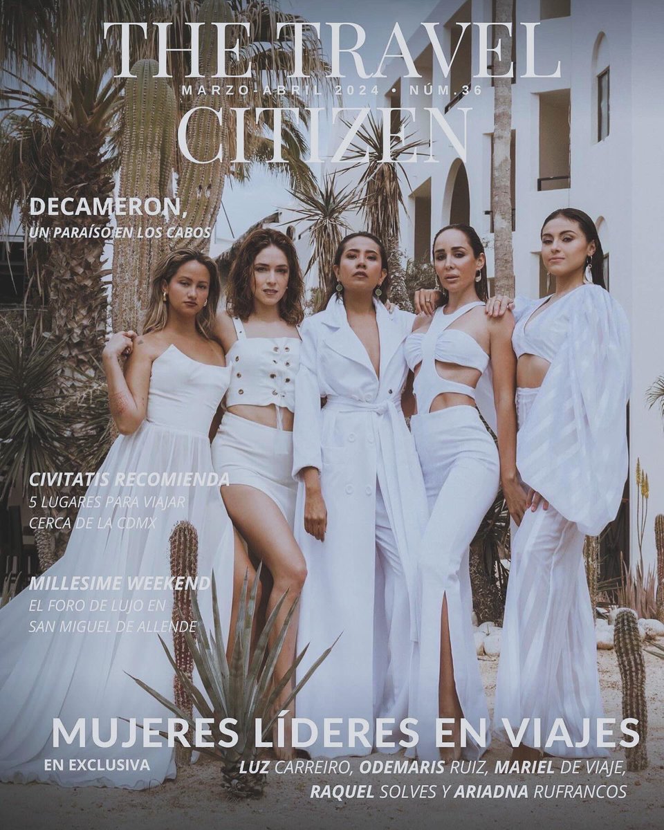 TTCitizen's tweet photo. #EnPortada Luz Carreiro, Mariel de Viaje, Odemaris Ruiz, Yo soy viajera y Raquel Solves engalanan nuestra edición de aniversario exaltando su pasión por los viajes.

Consulta la revista en el siguiente link: 
https://t.co/pdQ3zGfzzl https://t.co/n1h7oci1nN