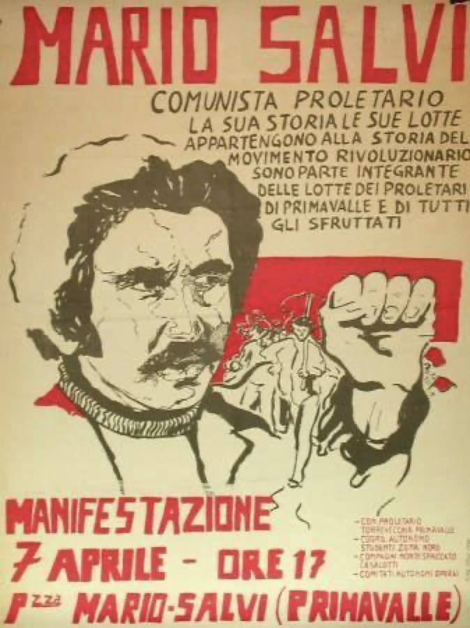 ANPIRomaPosti's tweet photo. #MarioSalvi, militante di 21 anni del Comitato Proletario Zona Nord struttura del quartiere di #Primavalle (#Roma) legata all'#AutonomiaOperaia, venne ucciso il #7Aprile 1976 con un colpo di pistola alla nuca durante una manifestazione #antifascista da un agente in borghese. https://t.co/Yo0RPJLOta