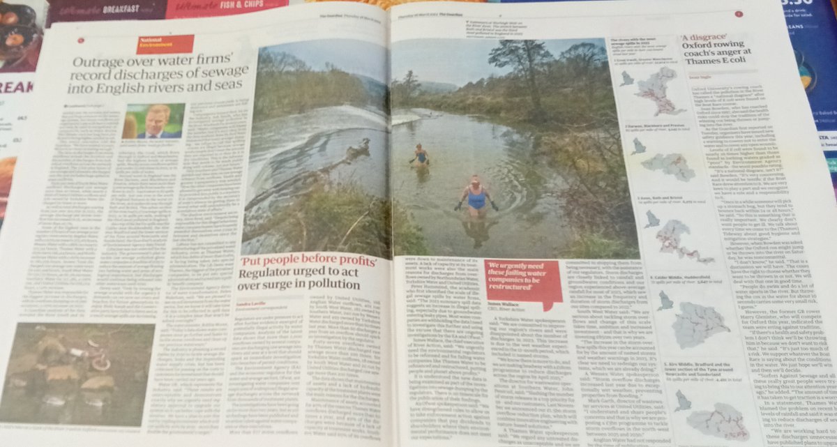 Today's @guardian report on record discharges of sewage into rivers and seas @sandralaville @horton_official #sewagepollution #SewageScandal #Sewage