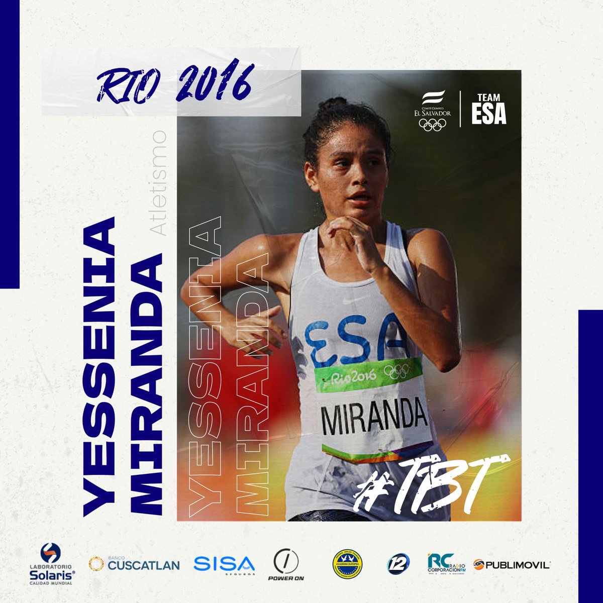 #TBT 🏃‍♀️ Recordamos la participación de nuestra atleta Yessenia Miranda en los 20 kilómetros marcha en los Juegos Olímpicos Río 2016 🇧🇷. #TeamESA 🇸🇻