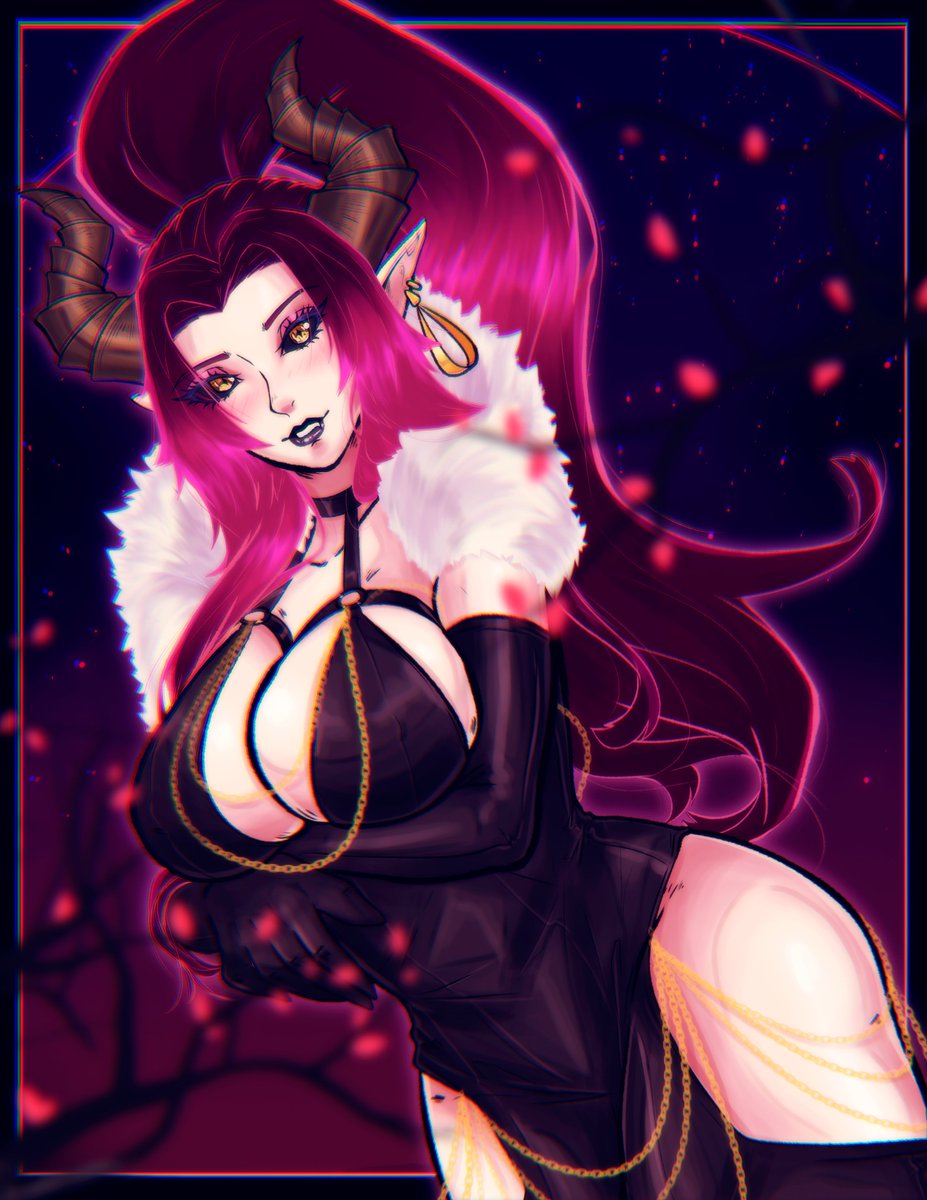 I join the dress trendt with my OC Blaire! i feel it suits her very well, so i hope you guys like! cause it ws a lot of fun to do! 

#fancydress #dressup  #DressToImpress  #dtiys #succubus #redhead  #mystyle #ocart #cosplay