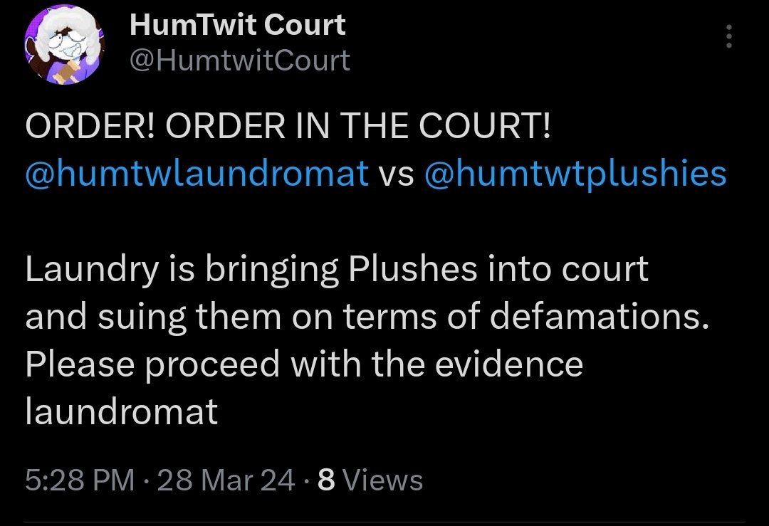 HumtwtNews's tweet photo. !!BREAKING NEWS!!

Laundromat vs Pmushies court has been announced!! If you would like to join jury duty with me, I will bring the popcorn!! https://t.co/3fCcpVCYcp