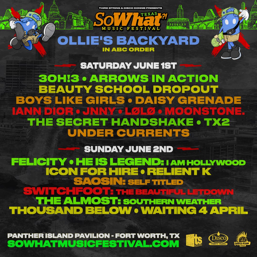 We’ll see you at @sowhatmusicfest Sunday, June 2nd!