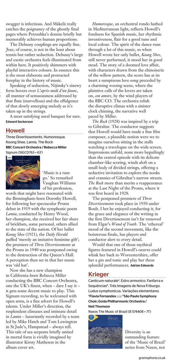Rebecca Miller (@rmconductor) on Twitter photo ‘Would that one of those mythical figures featured in Howell's oeuvre could whisk her back to Worcestershire, offer her a gin and tonic and play her these splendid performances.’ - lovely review in <a href="/GramophoneMag/">Gramophone</a> of Howell CD. <a href="/SignumRecords/">Signum Classics</a> <a href="/PremierClassica/">PremierClassical</a> <a href="/BBCCO/">BBC Concert Orchestra</a> <a href="/IkonArtsMgmt/">Ikon Arts Management</a> ‘Would that one of those mythical figures featured in Howell's oeuvre could whisk her back to Worcestershire, offer her a gin and tonic and play her these splendid performances.’ - lovely review in <a href="/GramophoneMag/">Gramophone</a> of Howell CD. <a href="/SignumRecords/">Signum Classics</a> <a href="/PremierClassica/">PremierClassical</a> <a href="/BBCCO/">BBC Concert Orchestra</a> <a href="/IkonArtsMgmt/">Ikon Arts Management</a>
