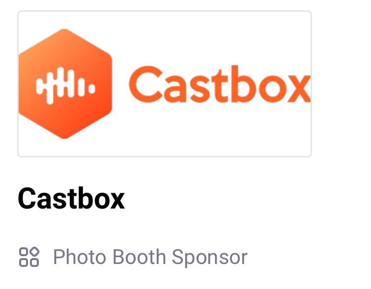 Podcast Movement’s Evolutions 2024 Photo Booth Sponsor. #Evolutions Castbox [Castbox.fm] is the best free podcast app with over 95 million volumes of content on Android, Apple iPhone, Amazon Alexa, Google Home, Carplay and Android Auto. #Podcasting #Podcaster…