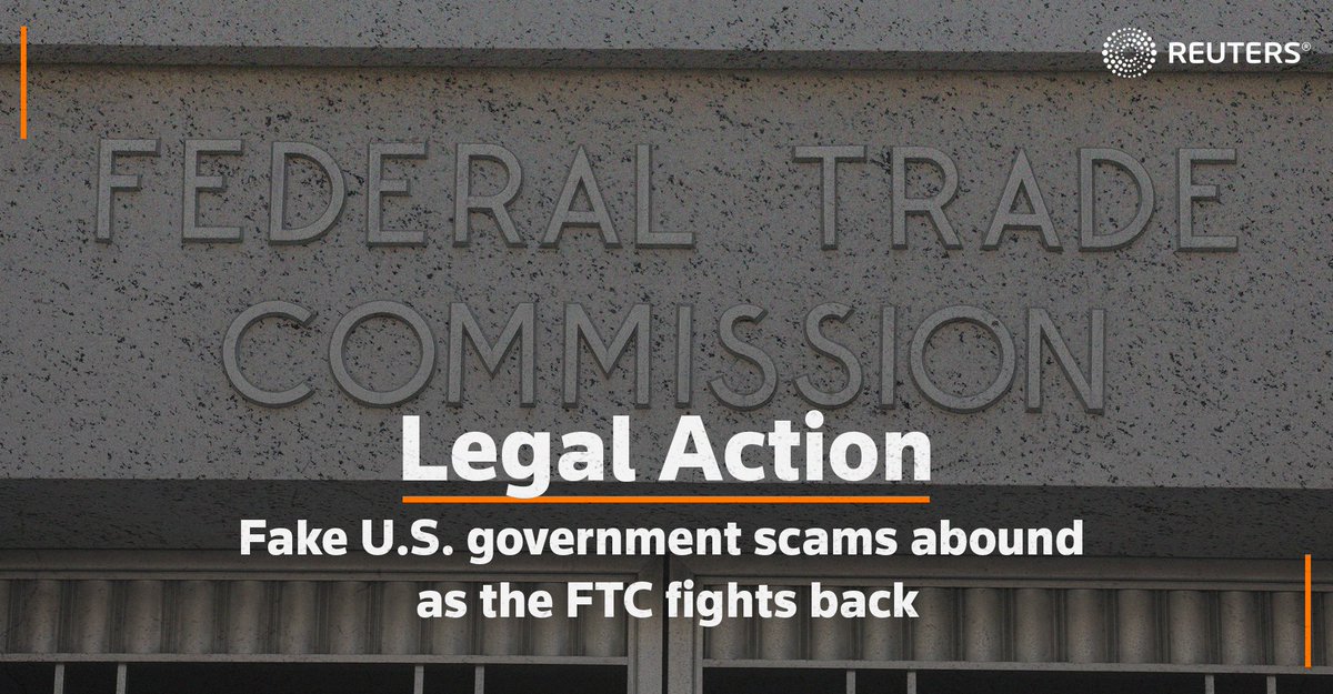 Column: Fake US government scams abound as the FTC fights back reut.rs/3VzNJFR @JgreeneJenna