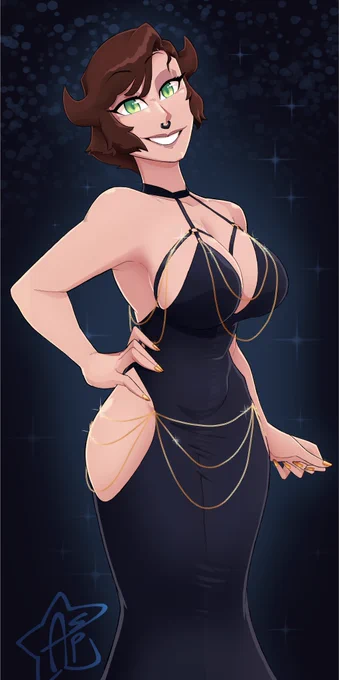 a lil saucier than my usual stuff, but this dress needed dawing 
