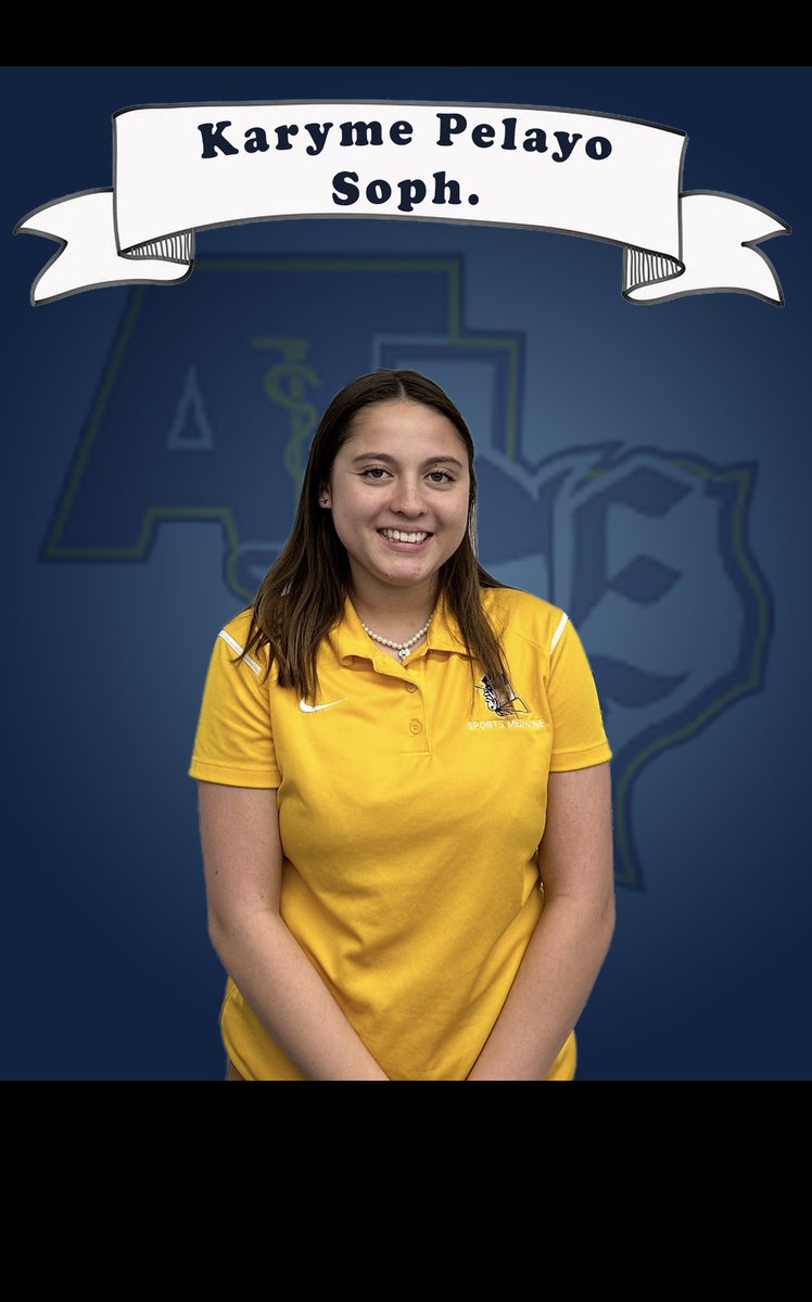 NATM 24⚕️SAT shoutout📢
Karyme Pelayo 1 year in program 💛💙
Fave memory: covering football games and practices and getting to know the other trainers better. <a href="/EHS_TROOPER_AT/">TROOPER_AthlTraining</a> <a href="/EastwoodSports/">Eastwood Performance & Athletics Network</a>
