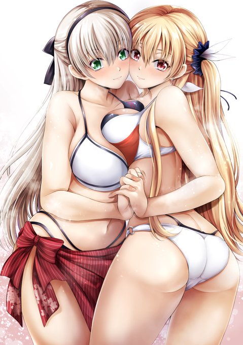 (SKeb)水着のアリサちゃん&エリィさんφ(.. ) 