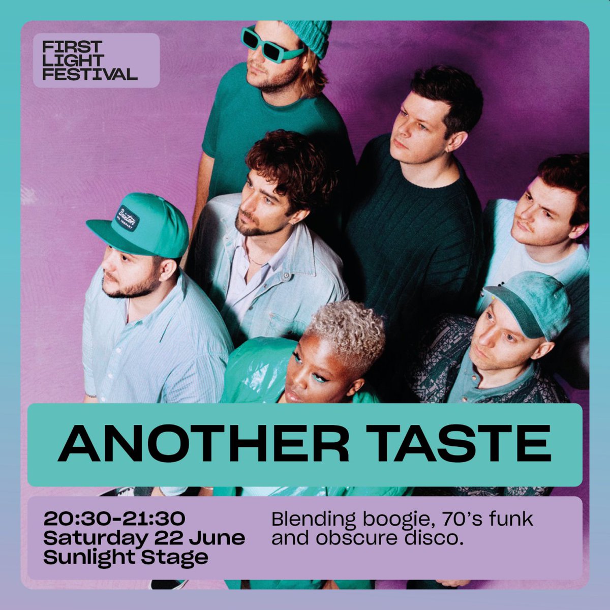 Is it boogie? Is it 70’s funk? Obscure disco? Or an ode to Burgess? It’s neither and it’s all. 🪩 Indefinable yet universal, Another Taste have been touring through some of Europe’s finest stages, and will be gracing the golden sands of Lowestoft beach on our Sunlight Stage! ☀️