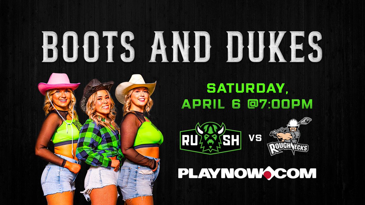 CWA is bringing a piece of rodeo to Saskatoon!🤠 @SaskRushLAX Duke's & Boot's Night halftime show will be mutton busting. Want to attend the game? You're in luck! Use the link below to purchase tickets.🎟 ticketmaster.ca/event/11005F4A… #CWAxRUSH #MuttonBusting #HalftimeShow